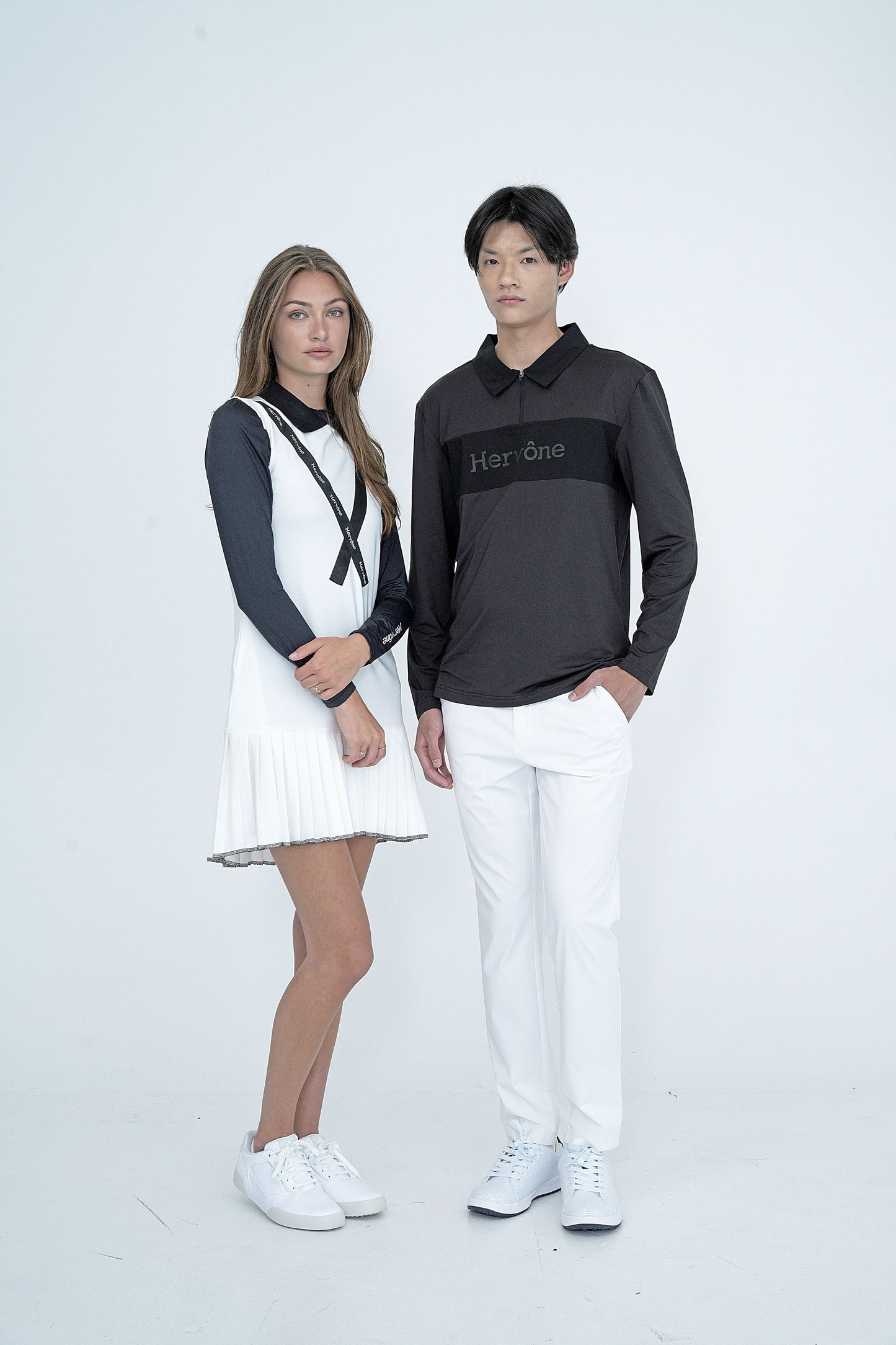 Women's Celine Asymmetric Collar Dress WHITE