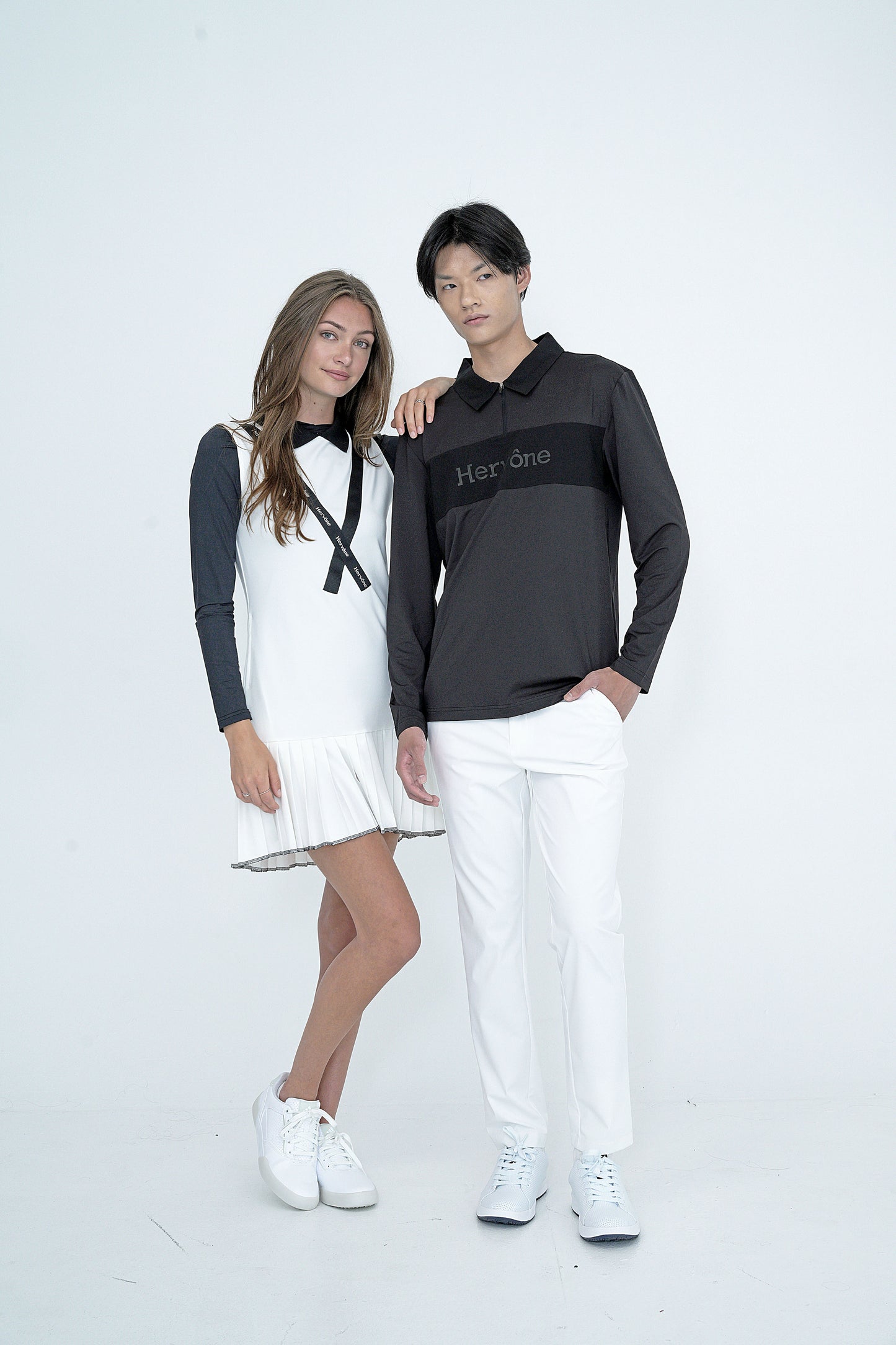 Women's Celine Asymmetric Collar Dress WHITE