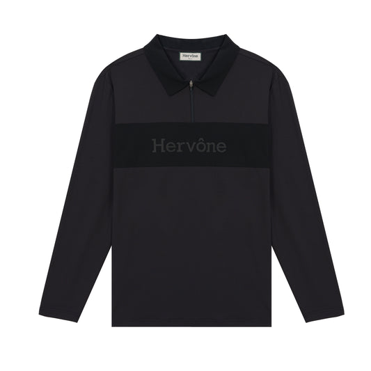 Men's Renoir Long Sleeves Polo T-Shirt Black