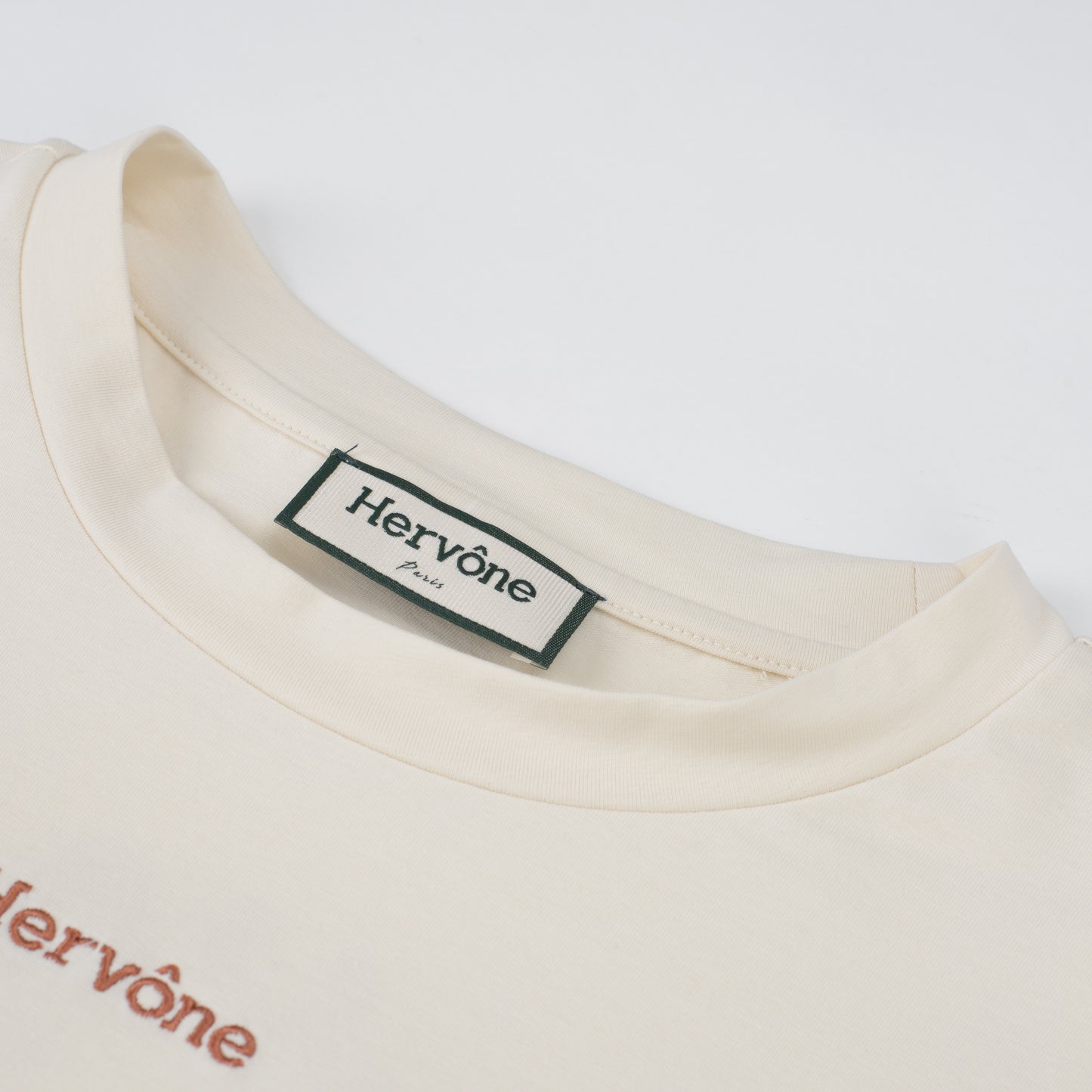 유니섹스 마르세유 로고 자수 티셔츠 차콜