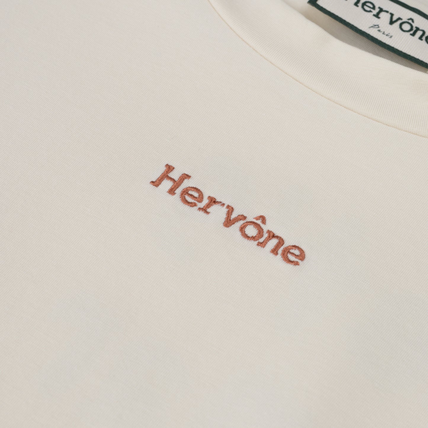 유니섹스 마르세유 로고 자수 티셔츠 차콜