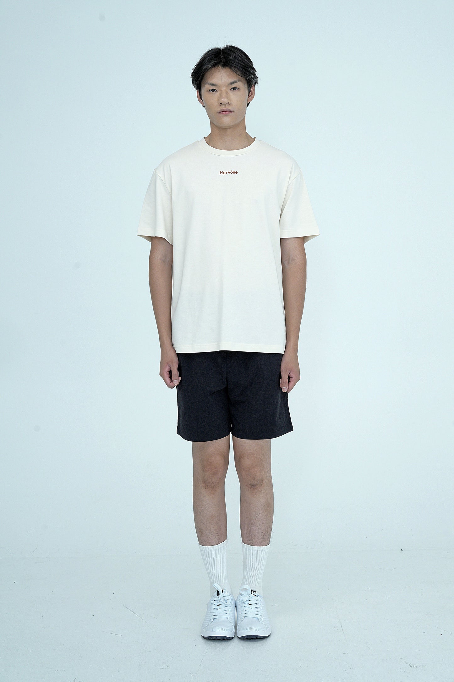 Unisex Marseille Logo Embroidered T-Shirt Ivory