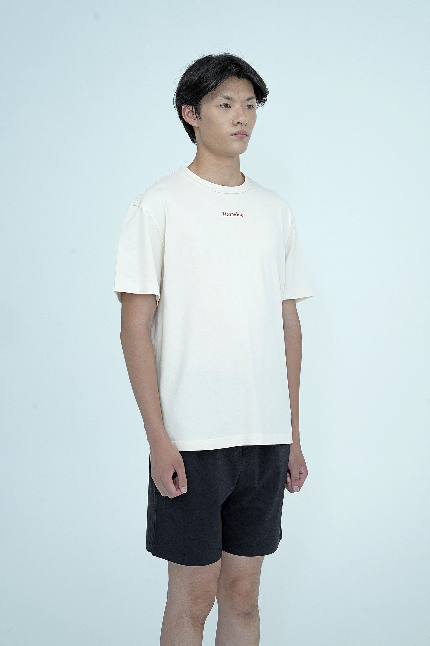 Unisex Marseille Logo Embroidered T-Shirt Ivory