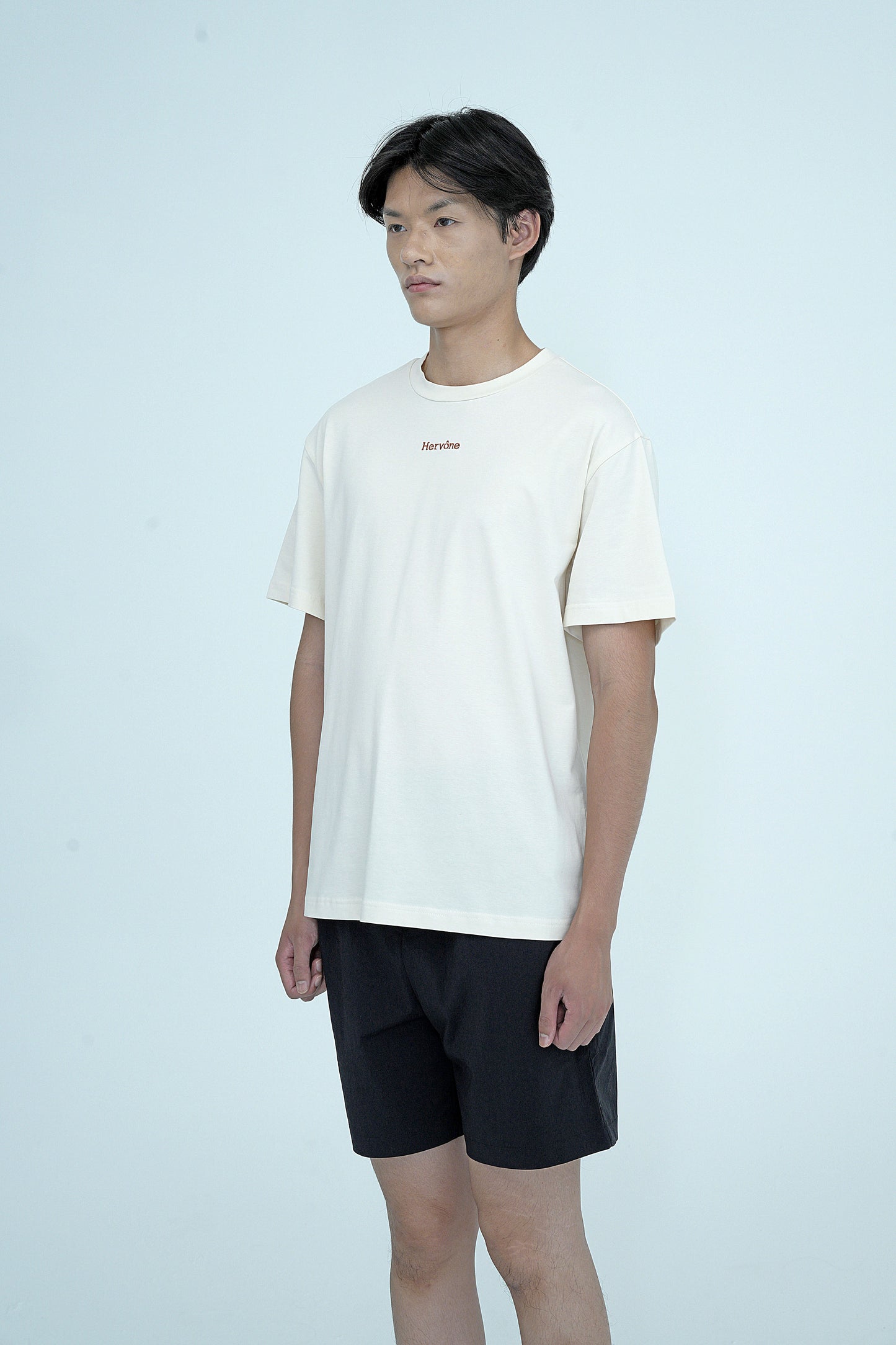 Unisex Marseille Logo Embroidered T-Shirt Ivory