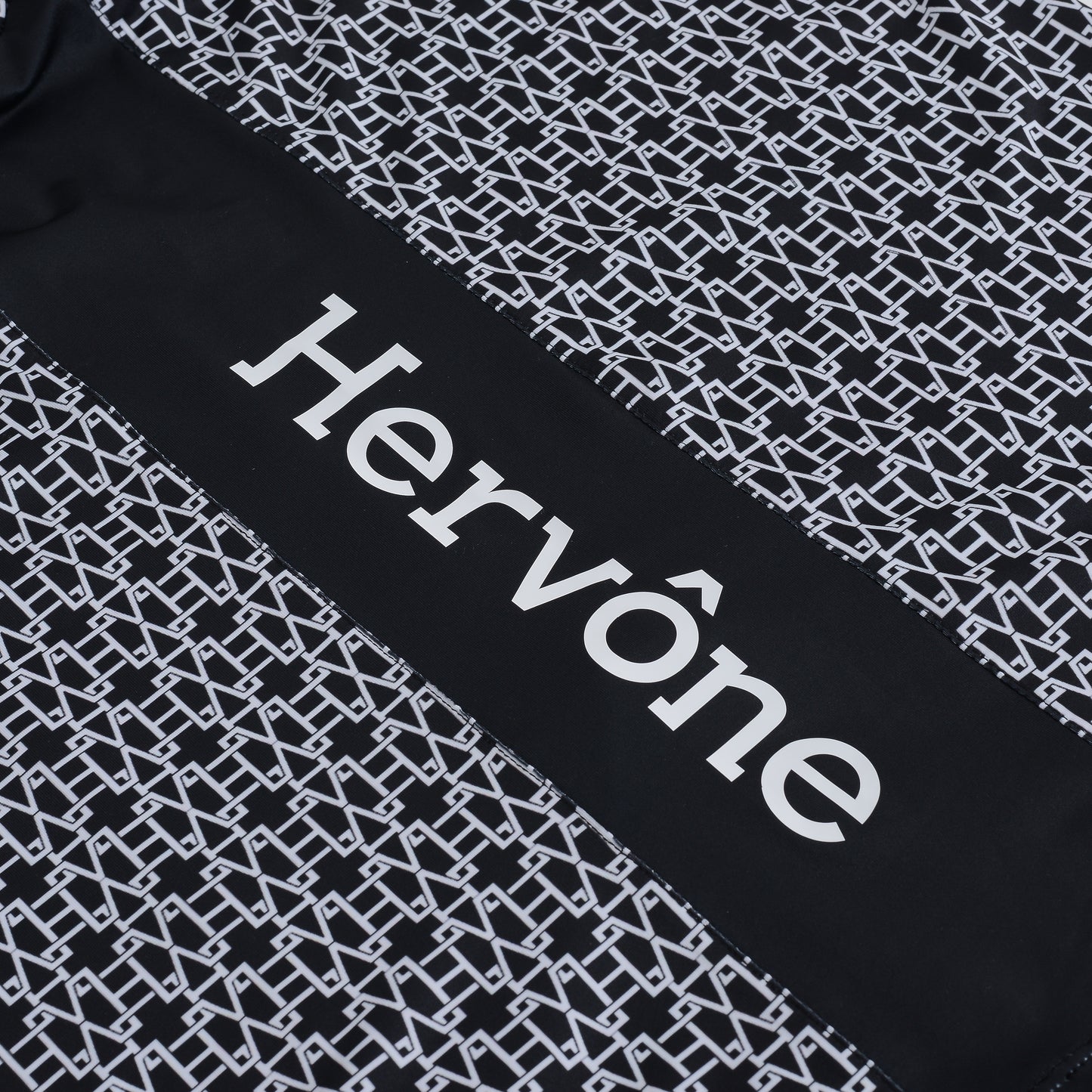Men's Creed HV Logo Pattern Polo Shirt BLACK