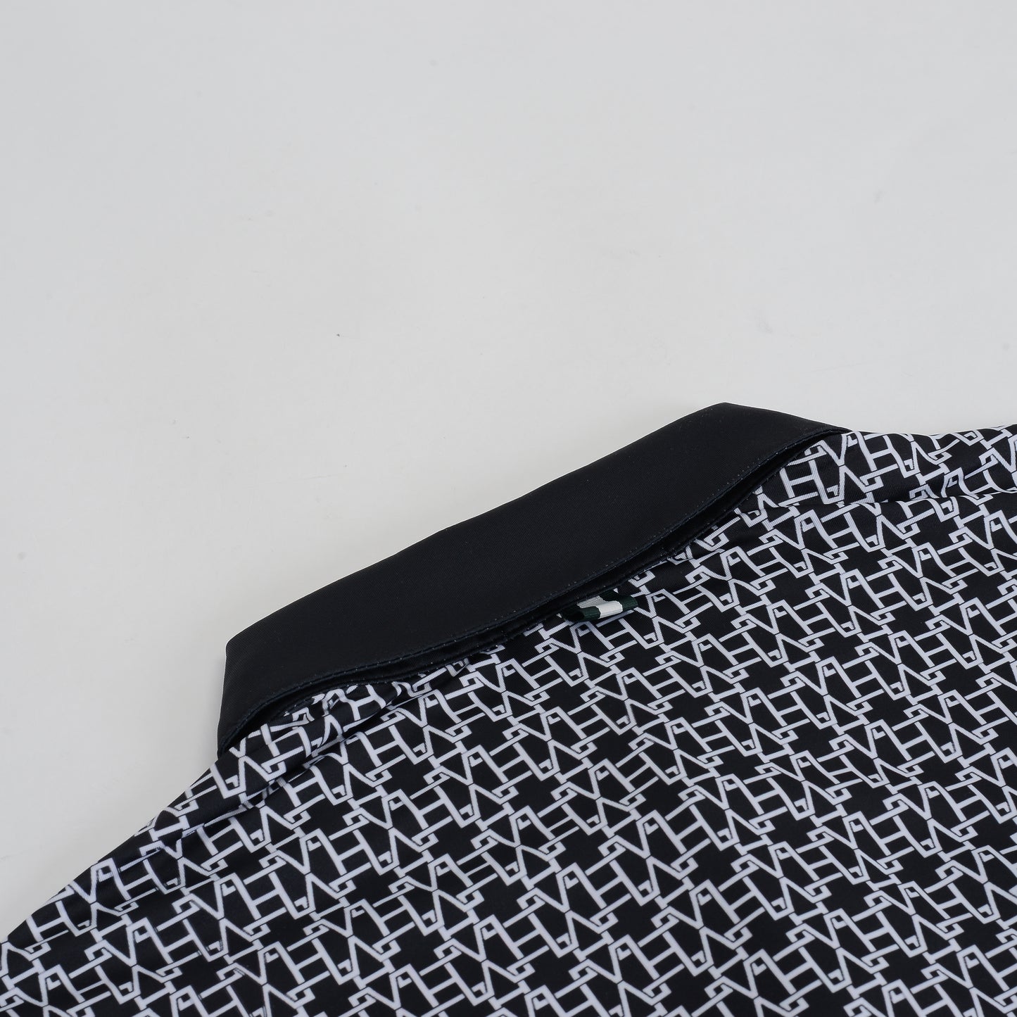 Men's Creed HV Logo Pattern Polo Shirt BLACK