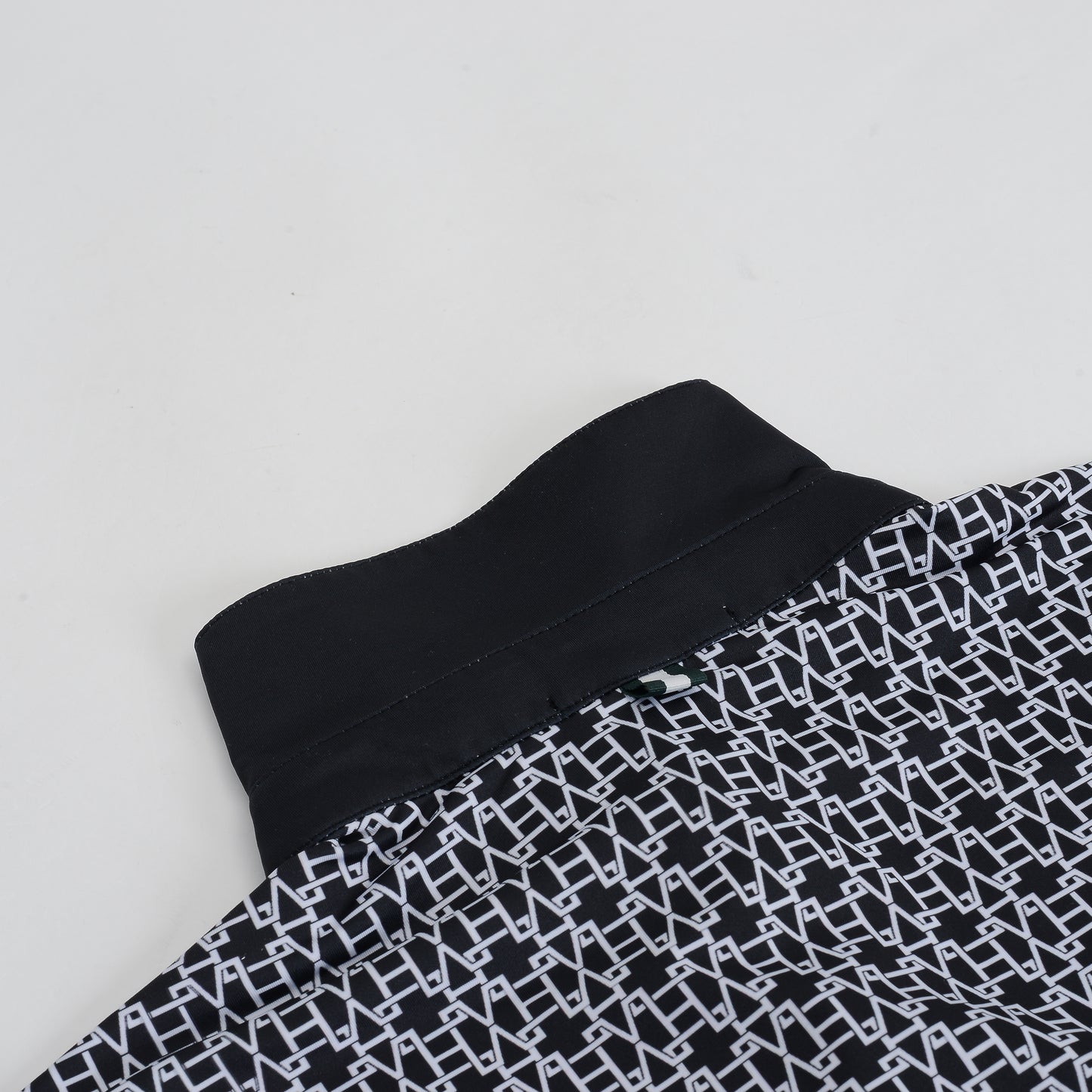 Men's Creed HV Logo Pattern Polo Shirt BLACK
