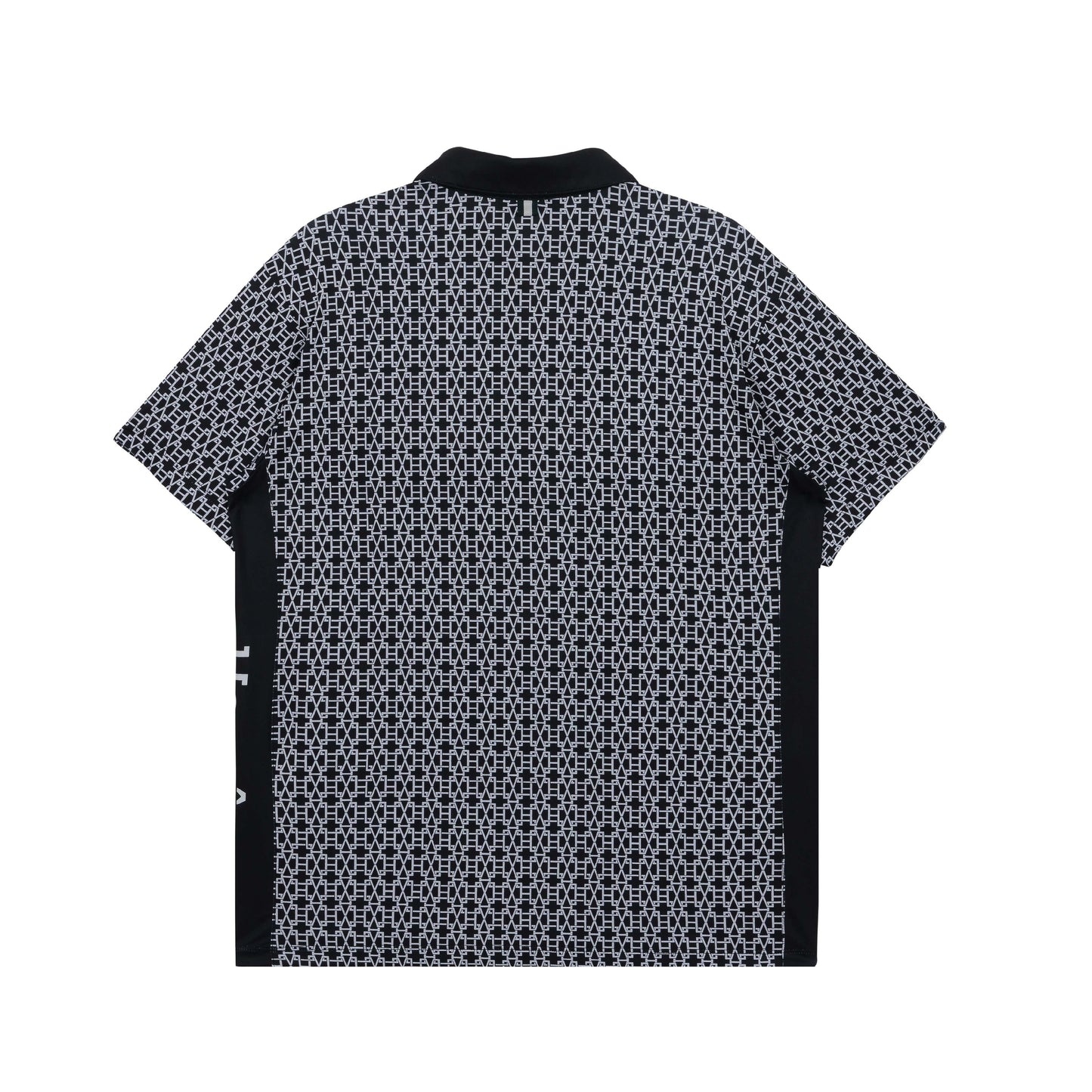 Men's Creed HV Logo Pattern Polo Shirt BLACK