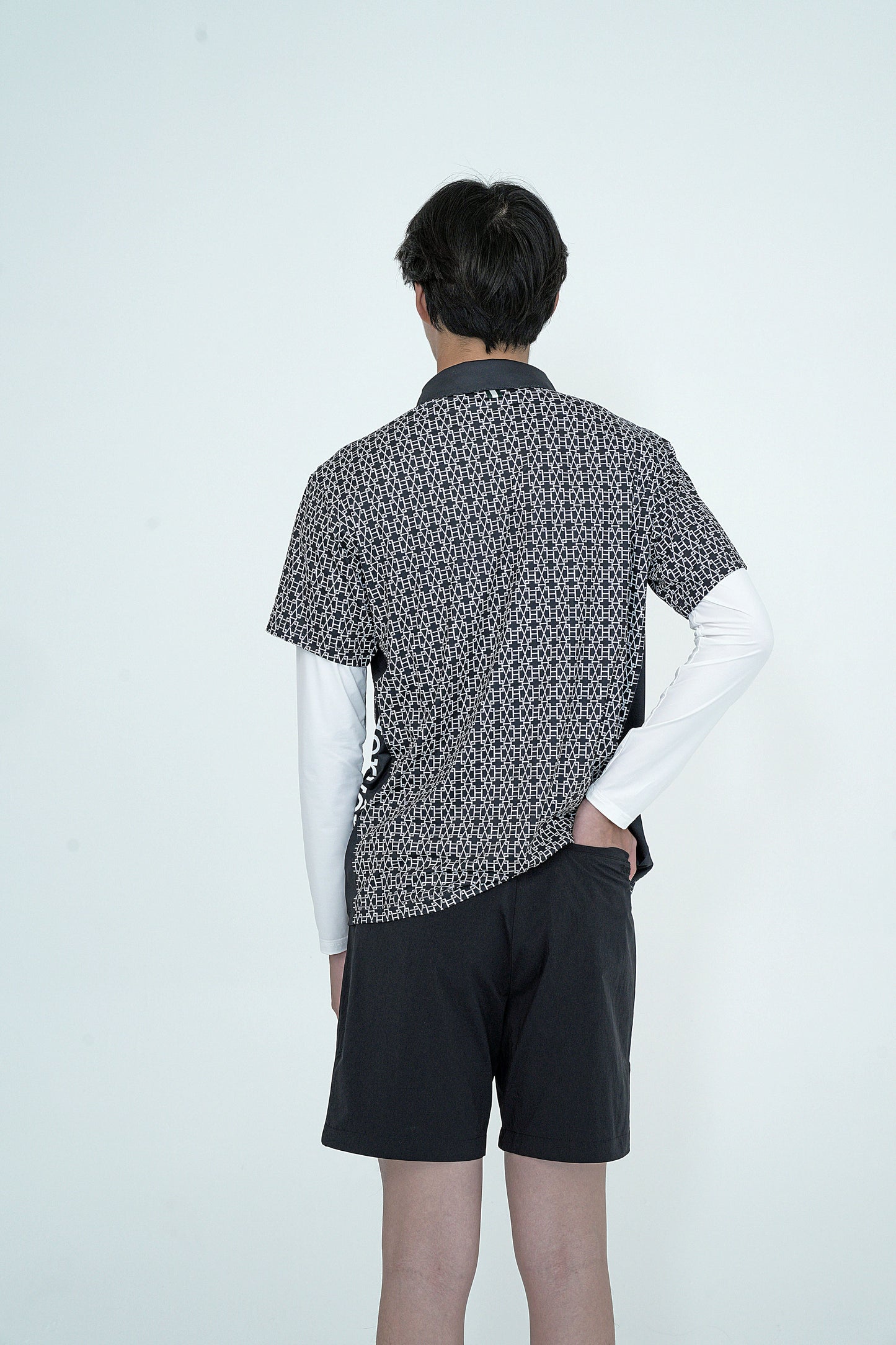 남성용 말로 스트레치 숏 팬츠 블랙