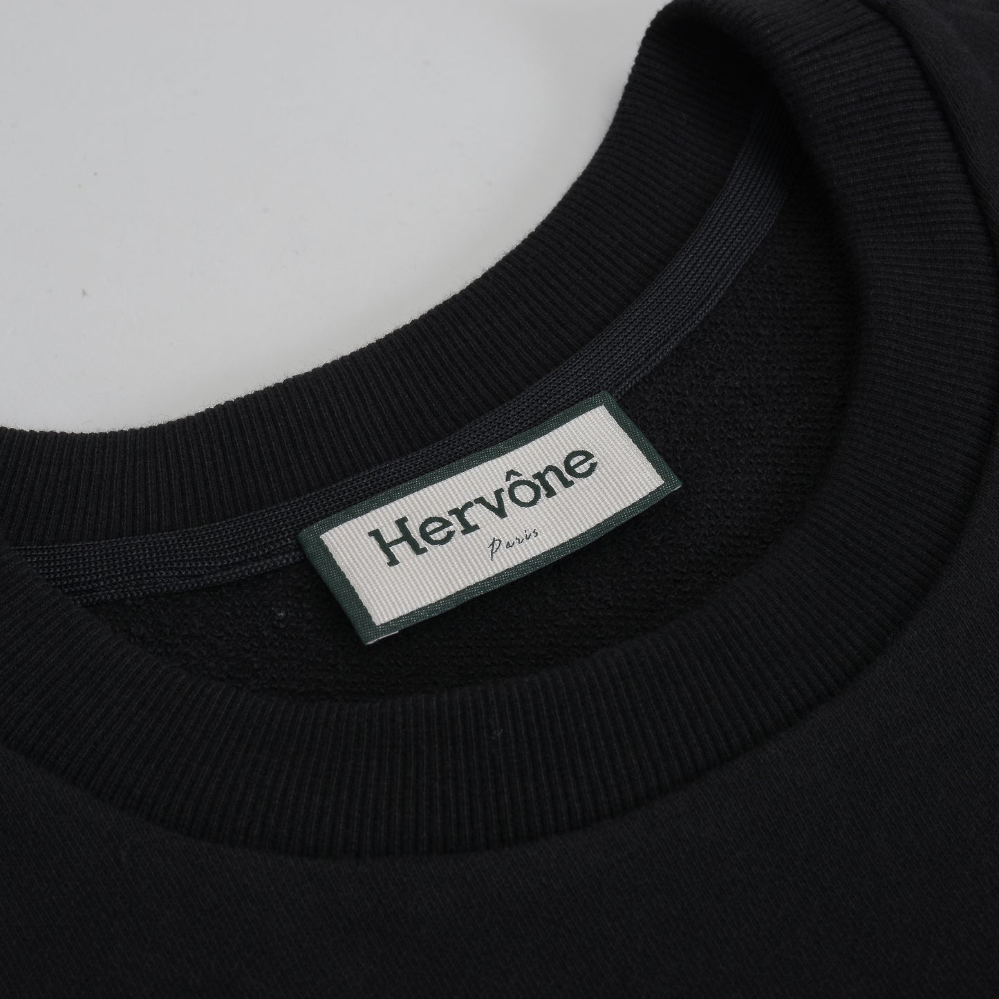 Hervone 유니섹스 아르센 크루넥 셔츠 BLACK