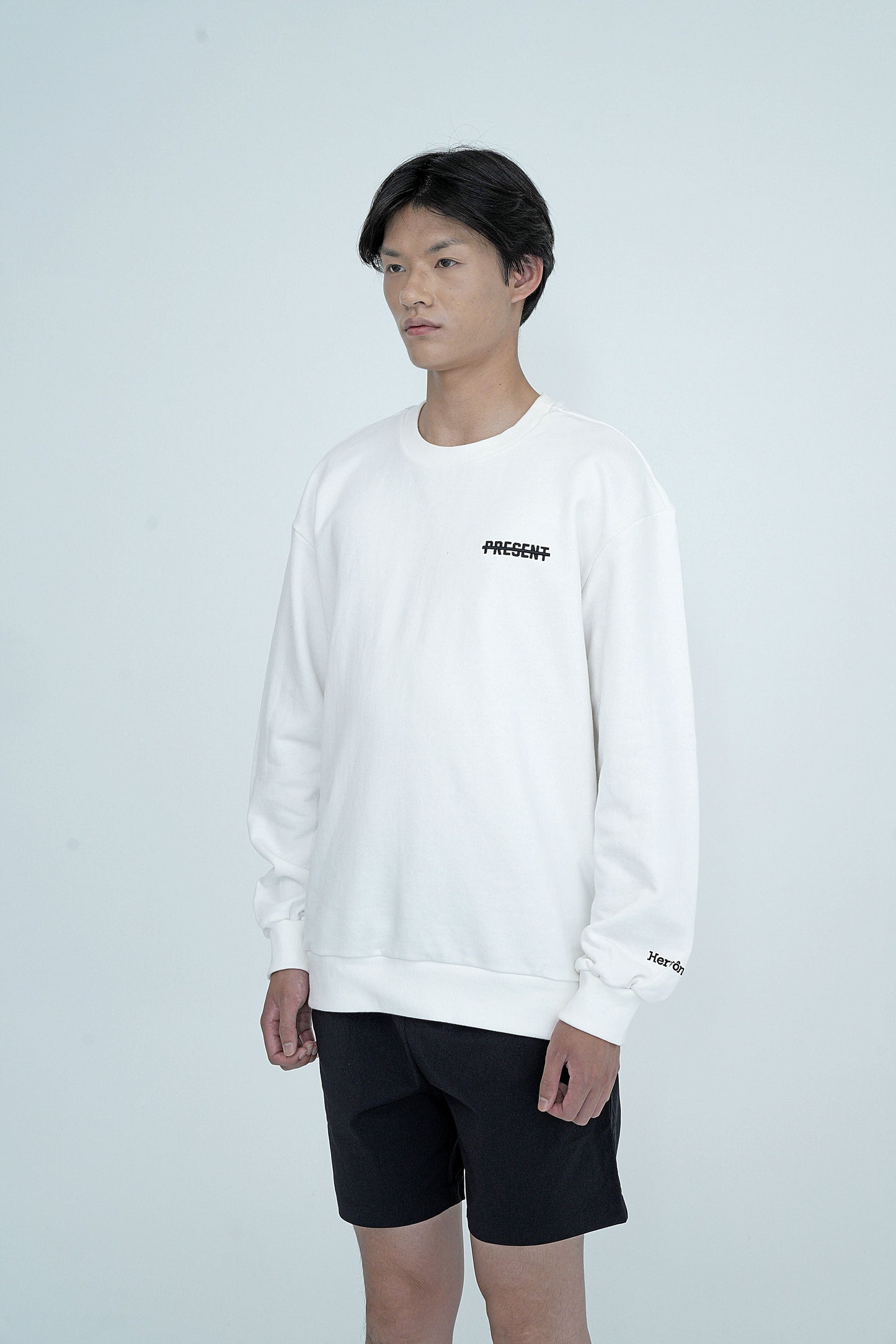 Hervone 유니섹스 아르센 크루넥 셔츠 WHITE(IVORY)