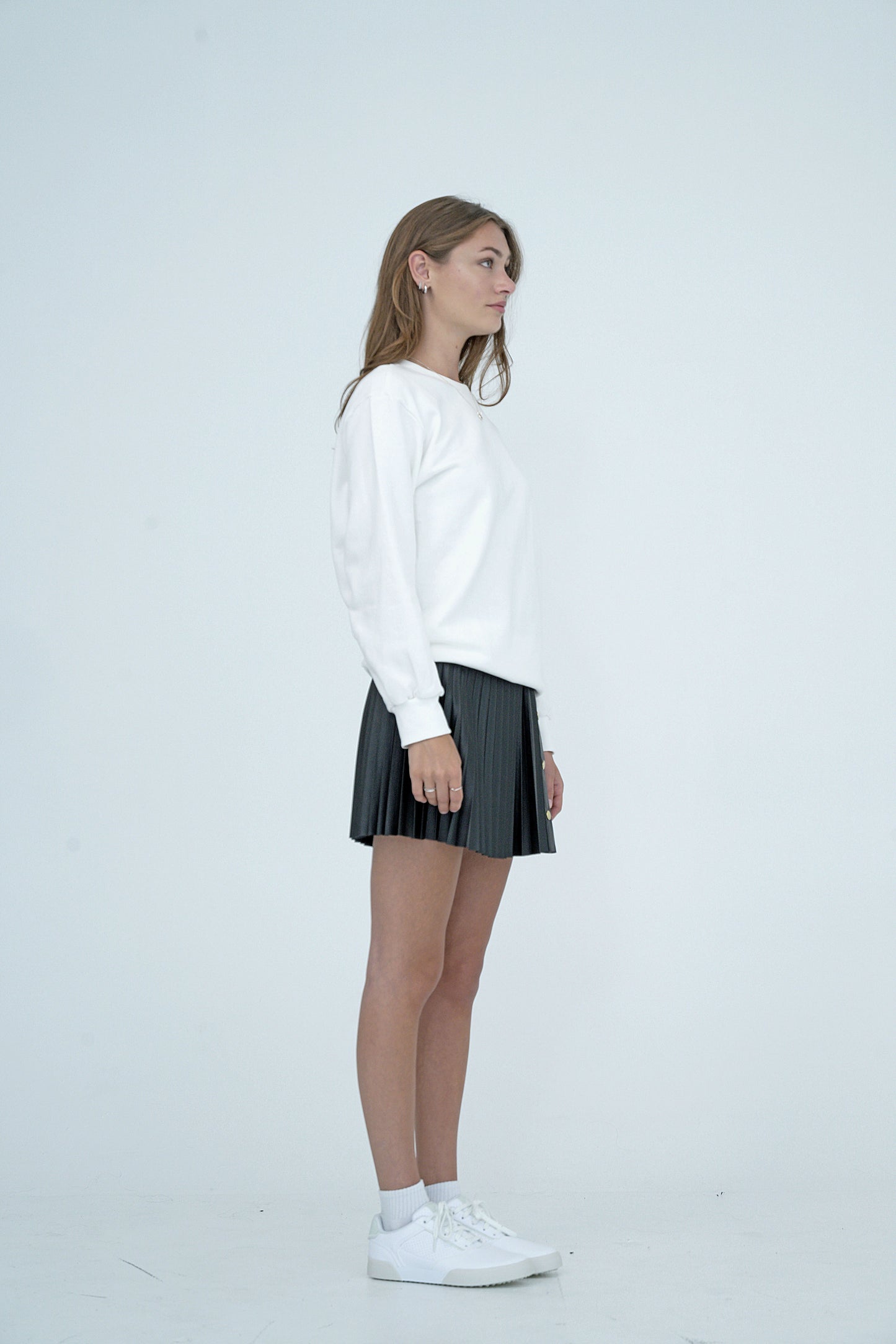 Women's Agathe Leather Wrap Skirt Black