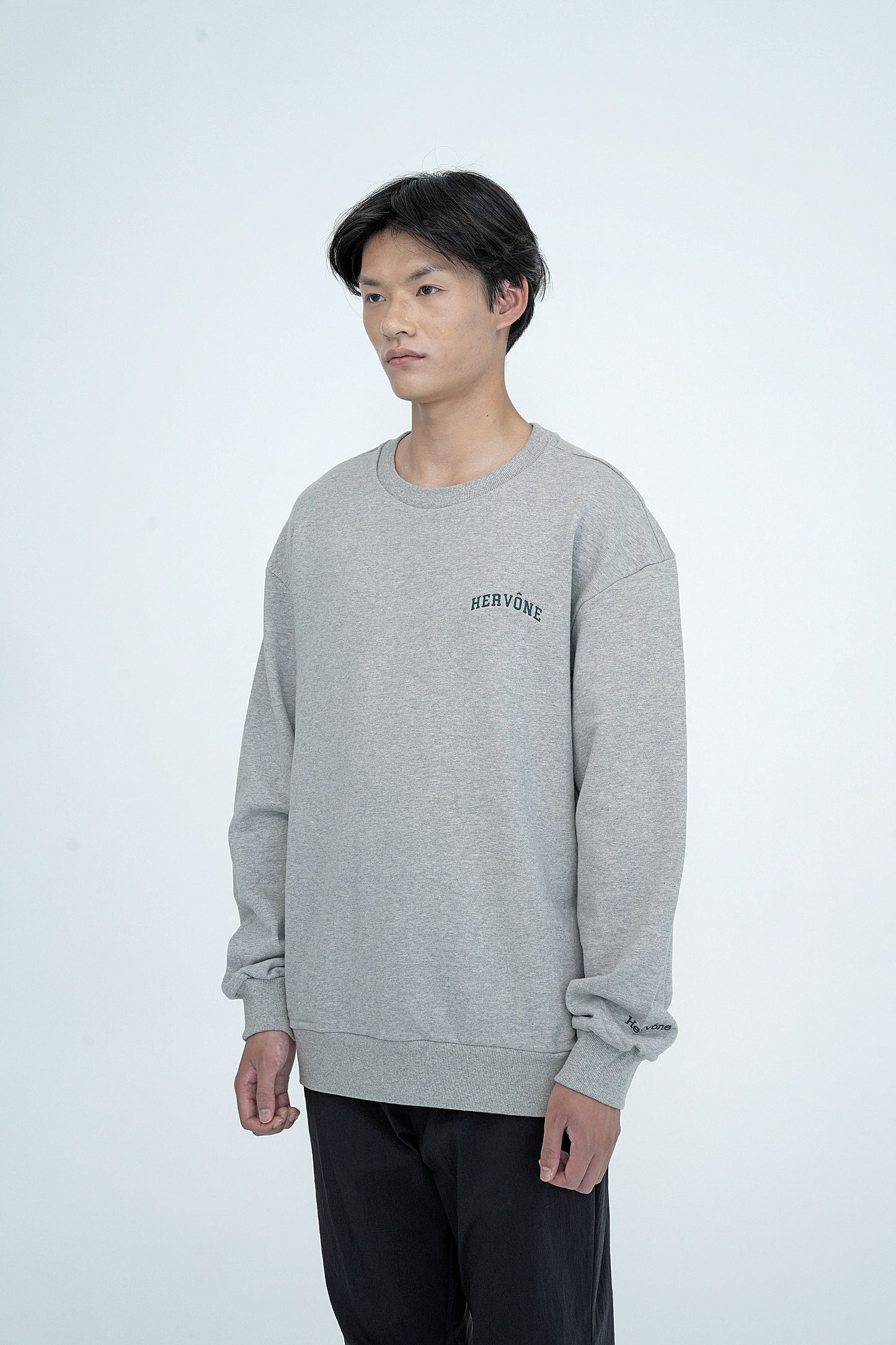 Hervone Unisex Arsen Crewneck Sweatshirt M. GREY