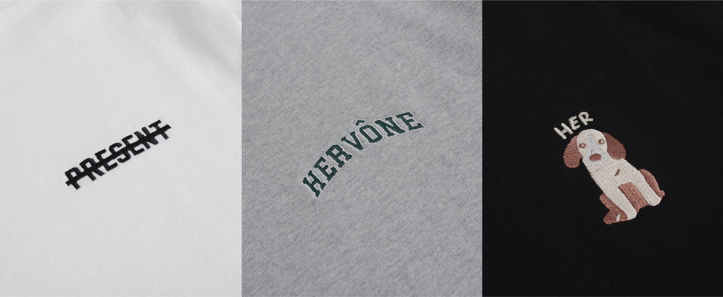 Hervone 유니섹스 아르센 크루넥 셔츠 BLACK
