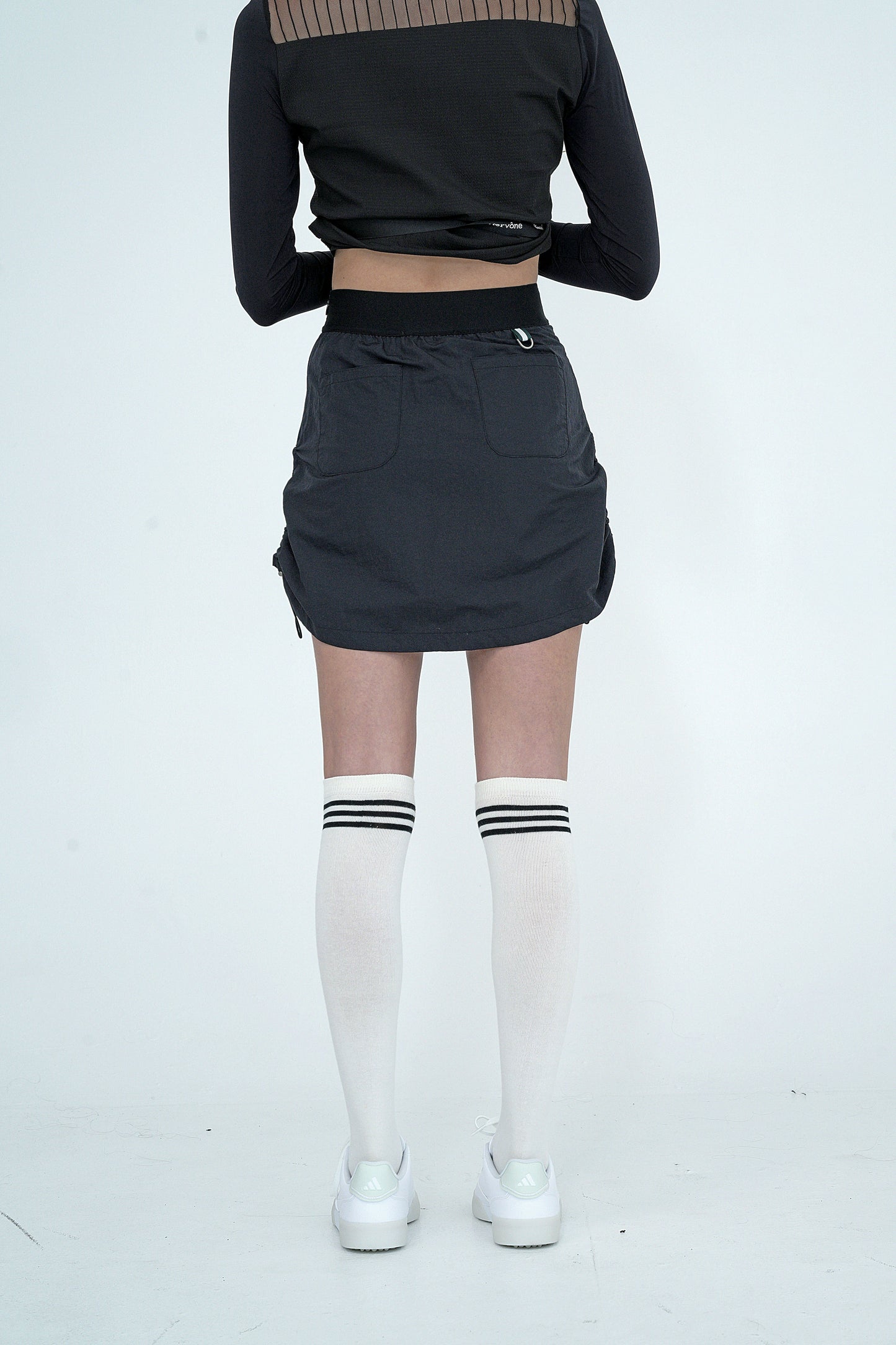 Women's Toulouse Woven String Skirt BLACK