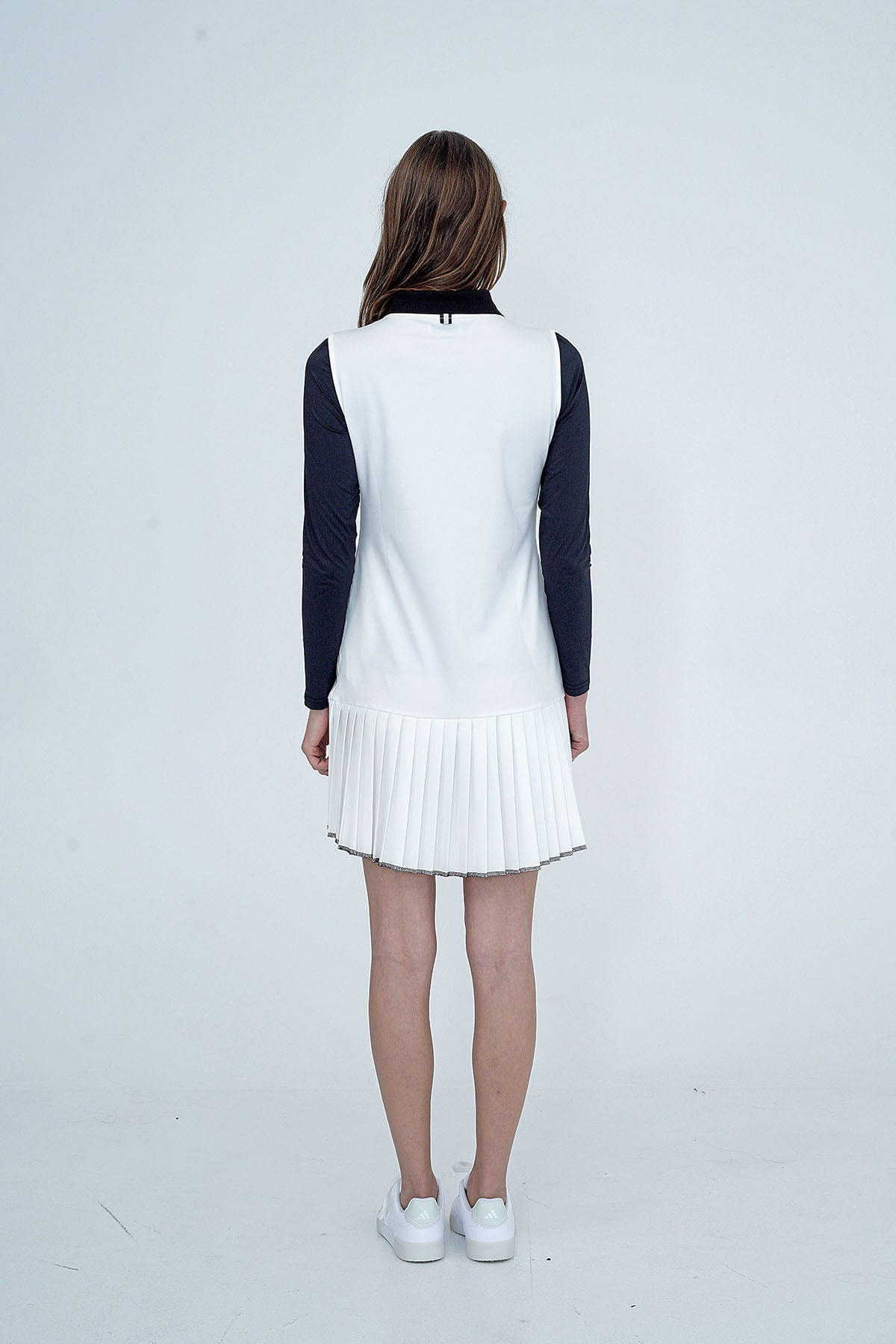 Women's Celine Asymmetric Collar Dress WHITE