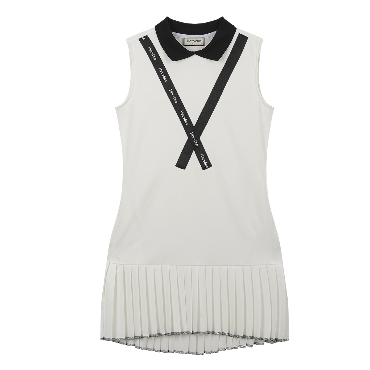 Women's Celine Asymmetric Collar Dress WHITE