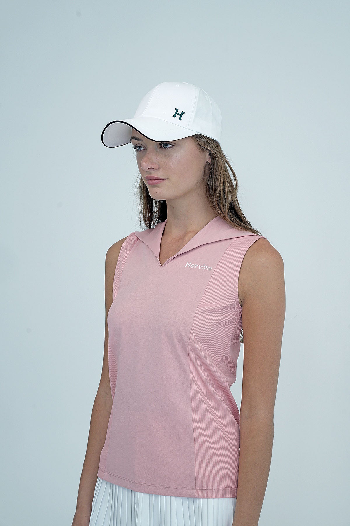 Women's Melody shawl Collar Sleeveless Top PINK