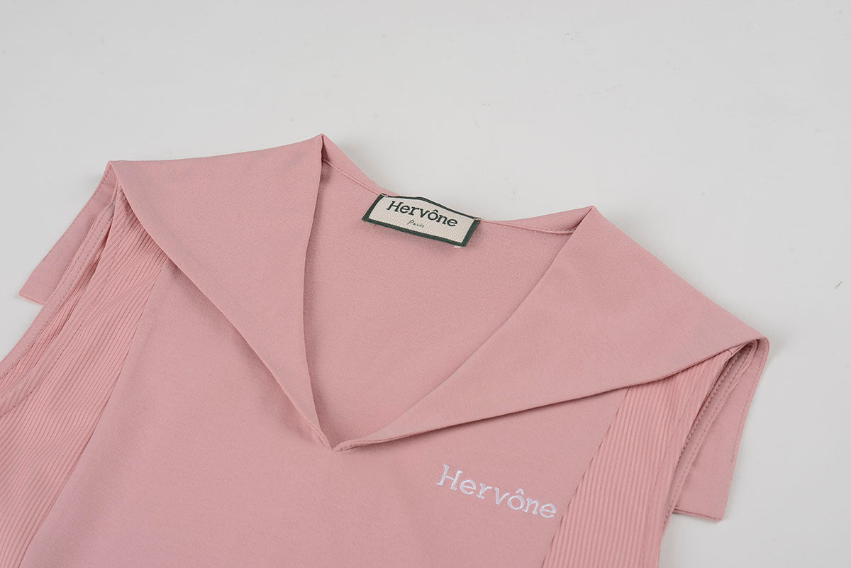 Women's Melody shawl Collar Sleeveless Top PINK