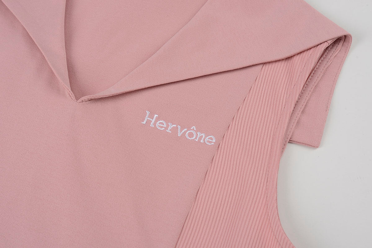 Women's Melody shawl Collar Sleeveless Top PINK