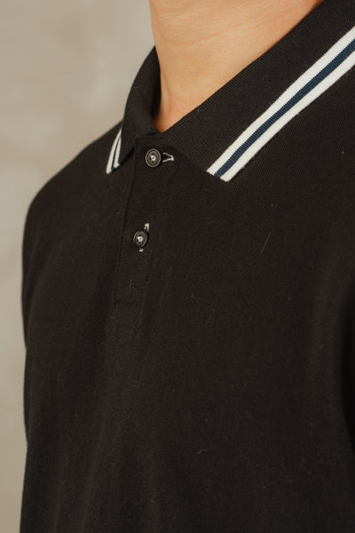 남성용 루이 폴로 티셔츠 블랙 (1+1) 이벤트