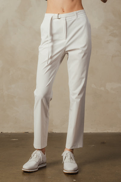 여성용 Jeanne 벨트 팬츠 화이트