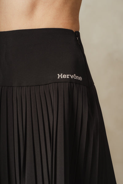 여성용 엘라 플리츠 스커트 블랙