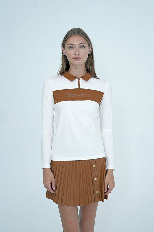 Women's Renoir Long Sleeves Polo Shirt Ivory