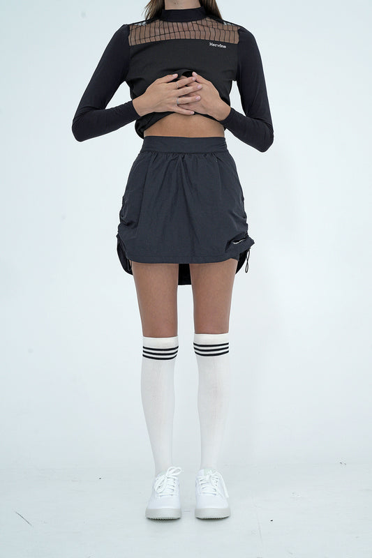 Women's Toulouse Woven String Skirt  BLACK