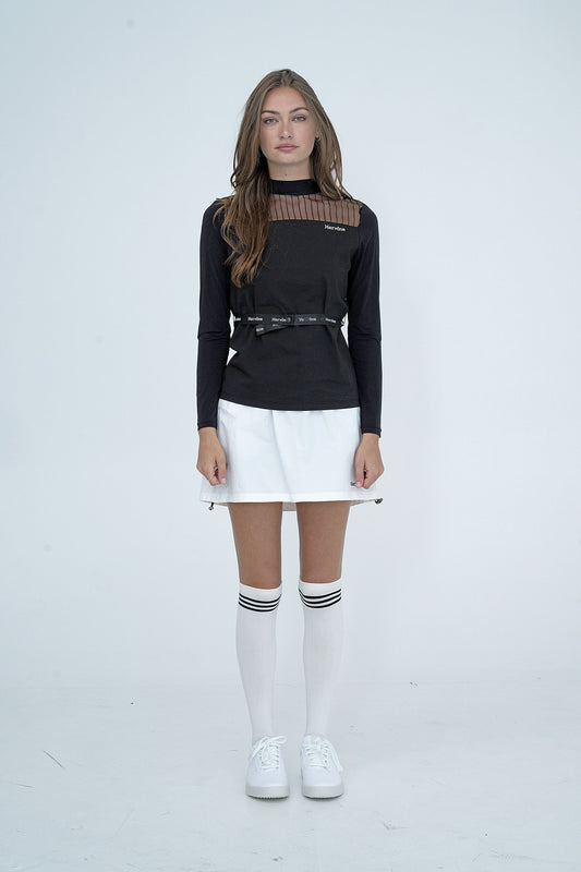 Women's Toulouse Woven String Skirt WHITE