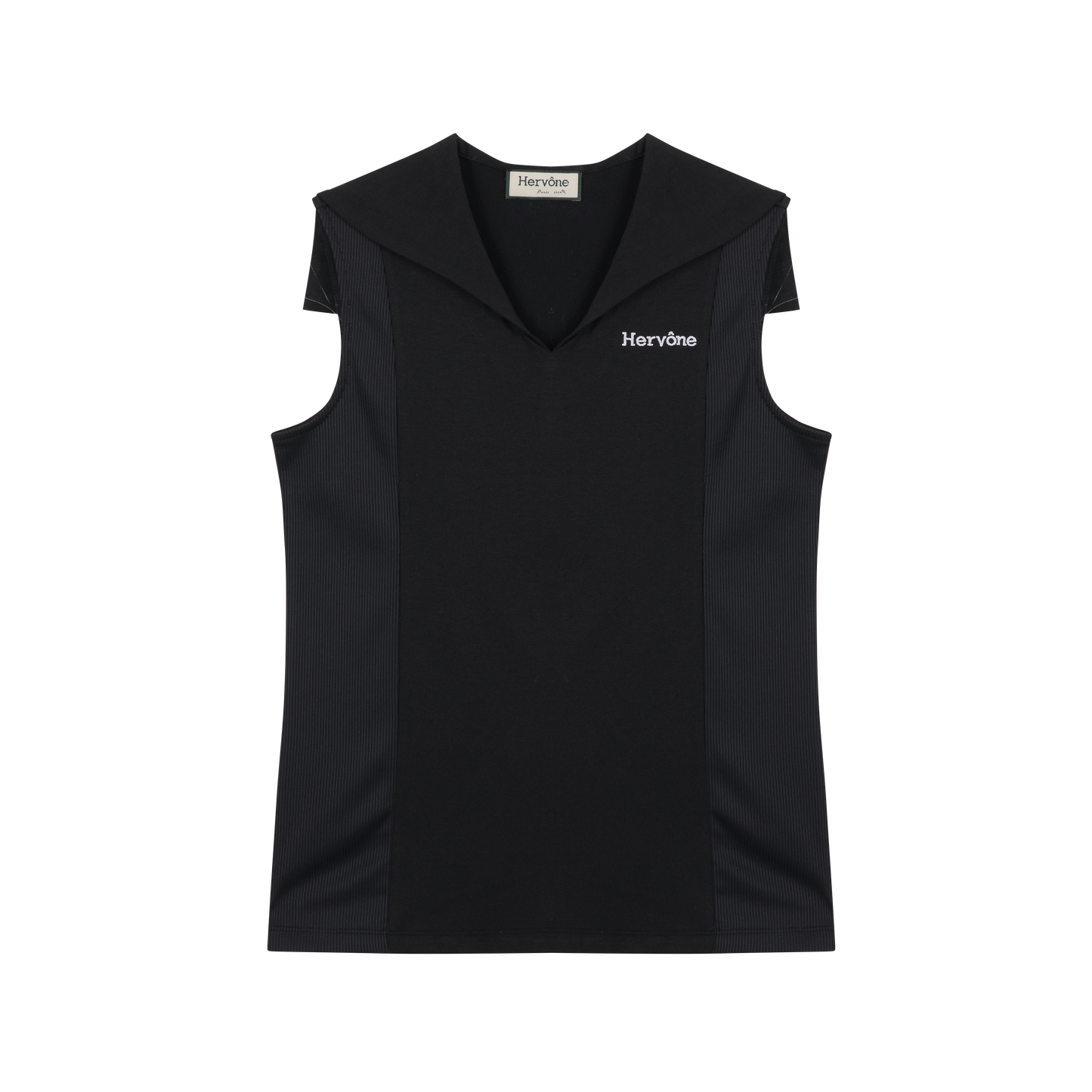 Women's Melody Shawl Collar Sleeveless Top BLACK