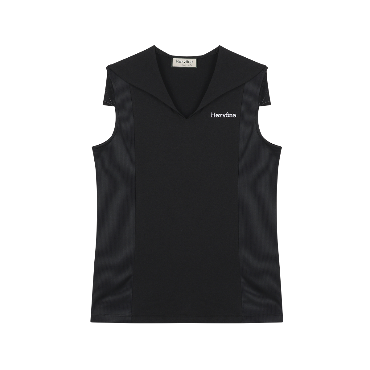 Women's Melody Shawl Collar Sleeveless Top BLACK